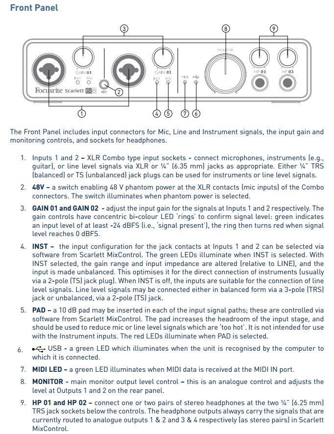 Focusrite Scarlett 6i6 USB 2.0 Audio Interface - soundspacethai.com
