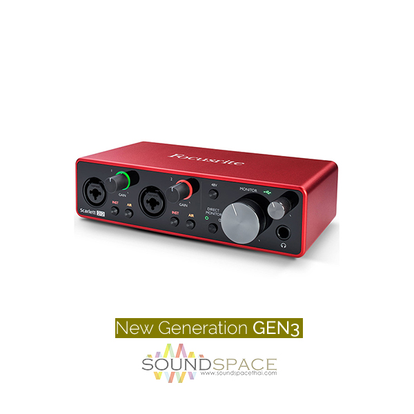 ออดิโออินเตอร์เฟส Focusrite Scarlett 2i2 (Gen3) USB Audio